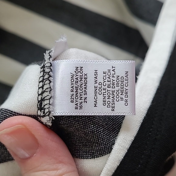Loft women's Black and White Striped Sleeveless Dress size Small - Picture 4 of 6